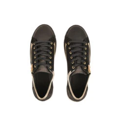 Pataugas JESTER/MIX F4H NOIR/DORÉ -PATAUGAS Boutique 628254 BASKET FEMME JESTER MIX F4H NOIR DORE 6